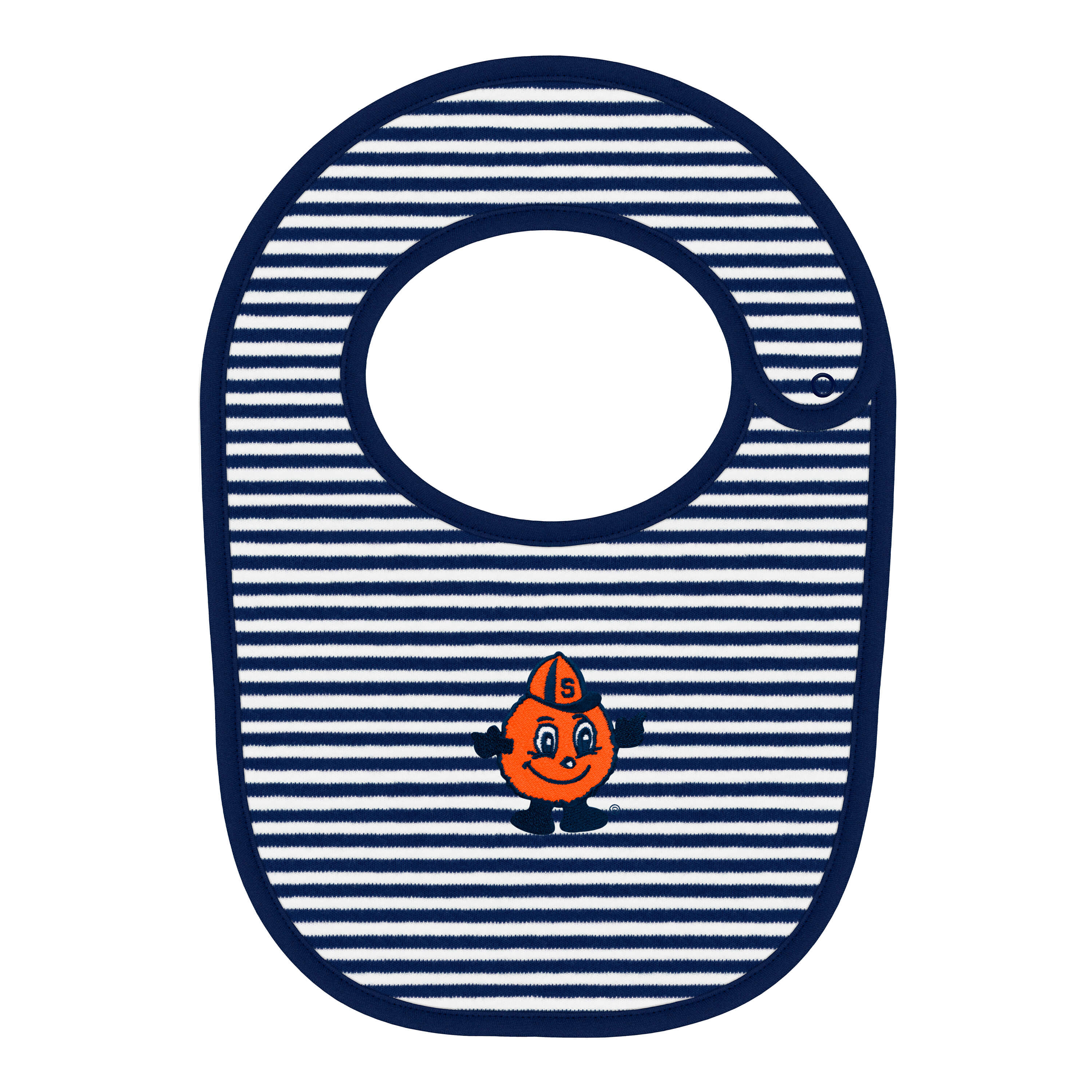 Syracuse Orange Striped Newborn Bib