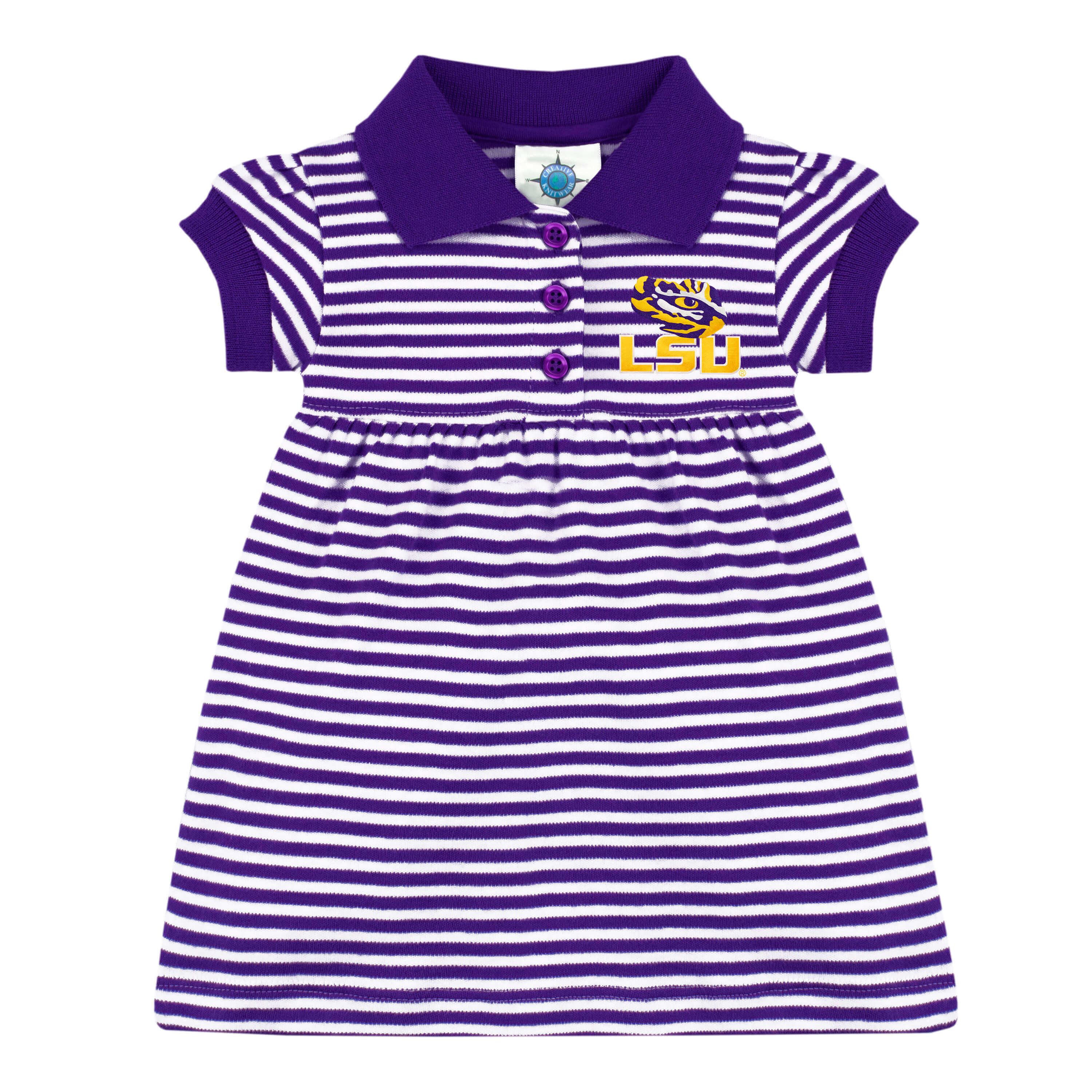 LSU Tigers Striped Gameday Dress w/Bloomer