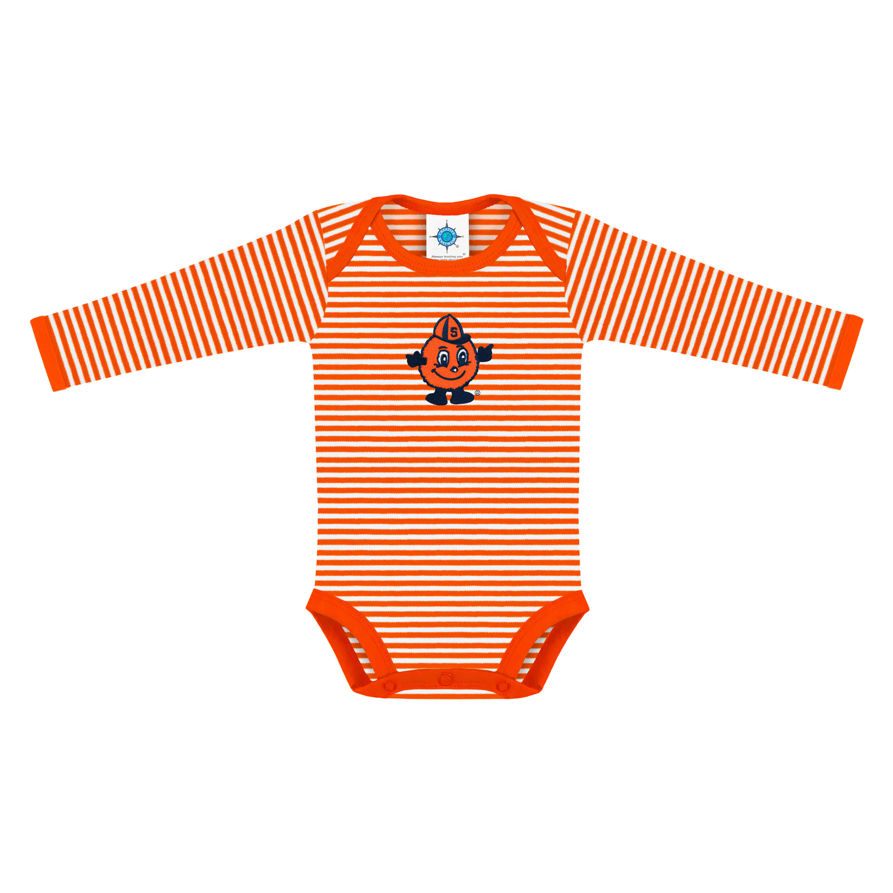 Syracuse Orange Stripe Long Sleeve Bodysuit