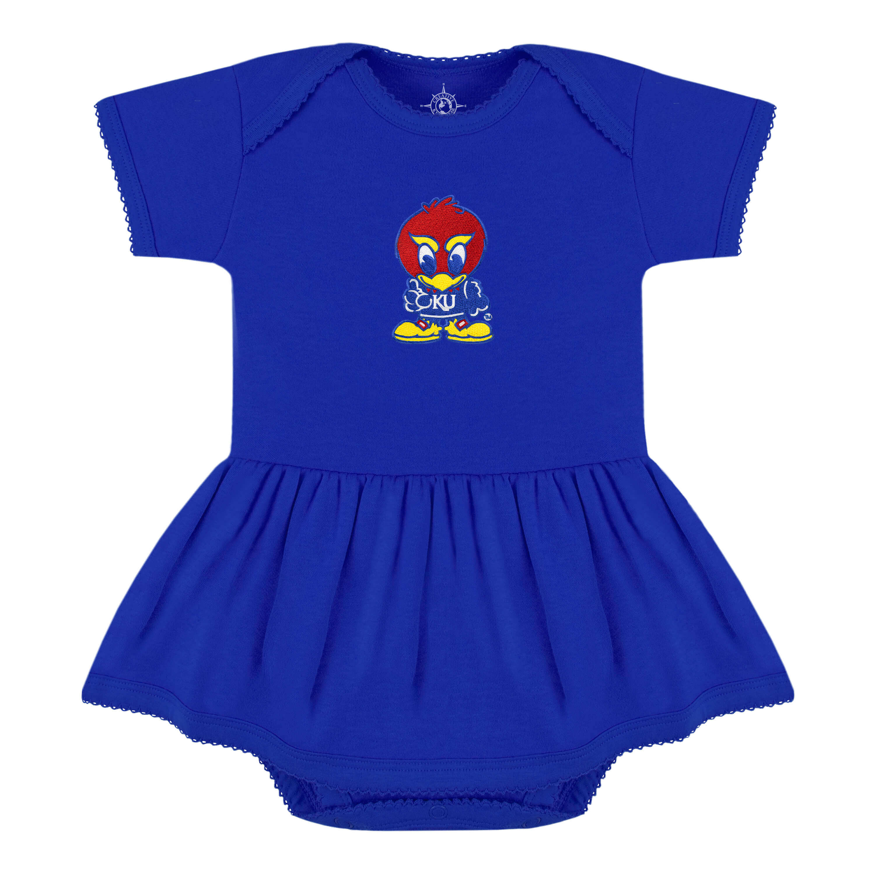 Kansas Jayhawks Picot Bodysuit Dress