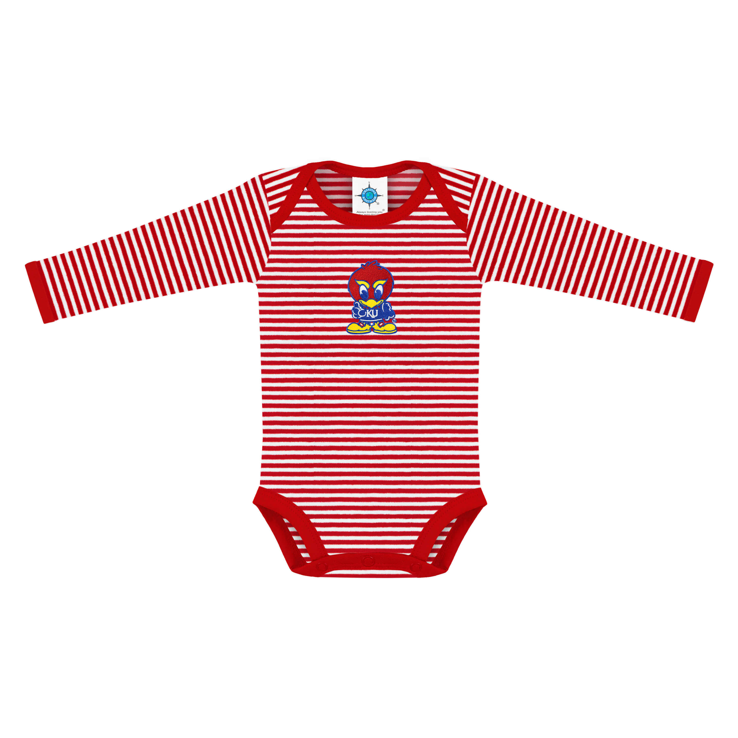 Kansas Jayhawks Stripe Long Sleeve Bodysuit